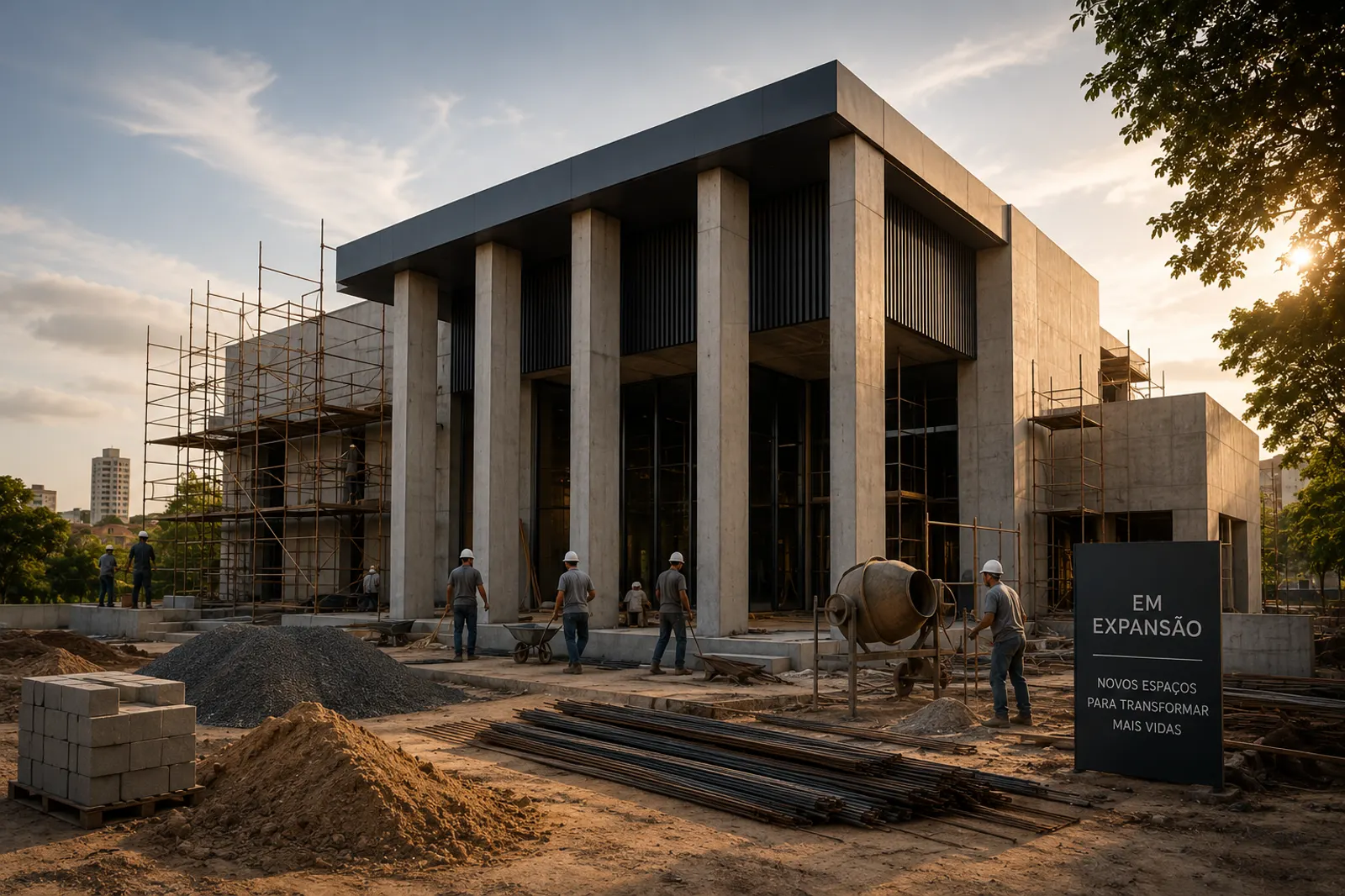 Construção e expansão de uma igreja contemporânea
